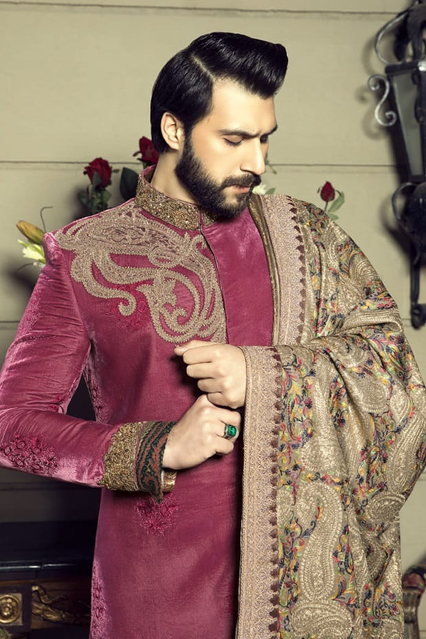 Pakistani Designer Royal Look Sherwani for Groom 