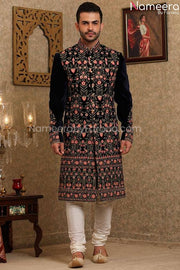 Pakistani Designer Sherwani for Wedding 2021 Front Look