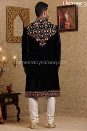 Pakistani Designer Sherwani for Wedding 2021 Back side View