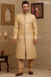Pakistani Dulha Sherwani for Groom Online 2021 Front Look