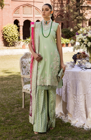 Pakistani Eid Dress in Embroidered Kameez Trouser Style