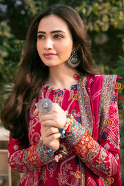 Pakistani Eid Dress in Pink Kameez Trouser Style