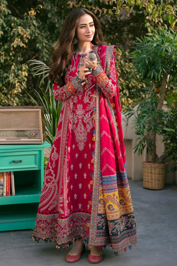 Pakistani Eid Dress in Pink Kameez and Trouser Style