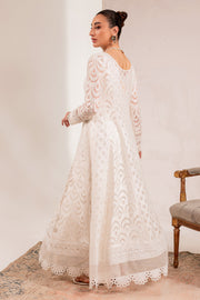 Pakistani Eid Dress in Royal White Pishwas Frock Style Online