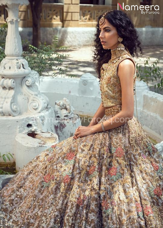 Pakistani Embroidered Bridal Lehenga Choli