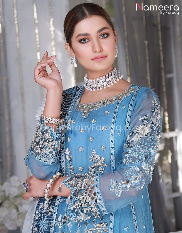 Pakistani Embroidered Chiffon Dresses
