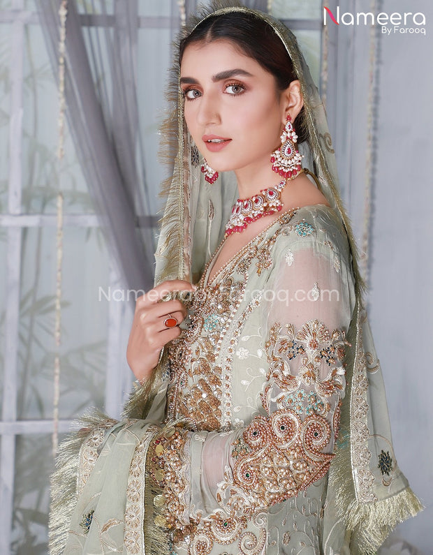 Pakistani Embroidered Chiffon Dresses