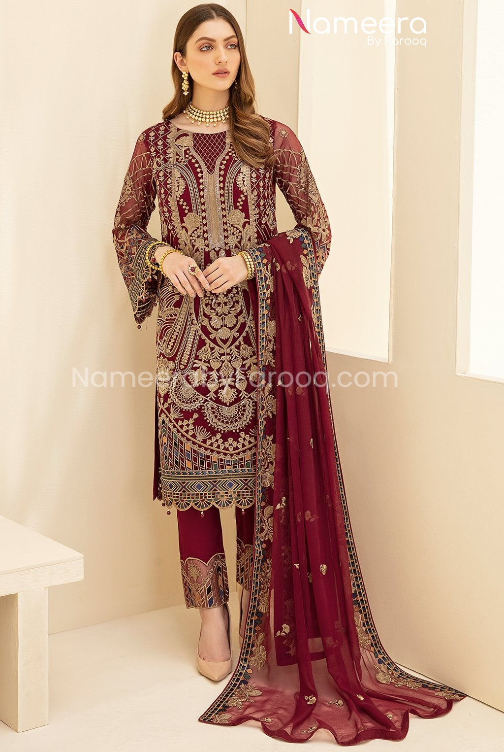Pakistani Embroidered Dress