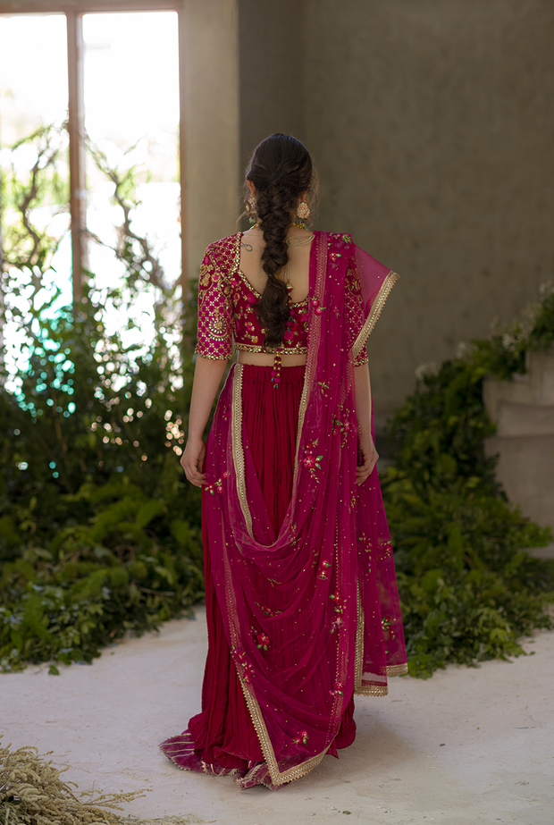 Pakistani Embroidered Lehanga Choli Wedding Dress 2023