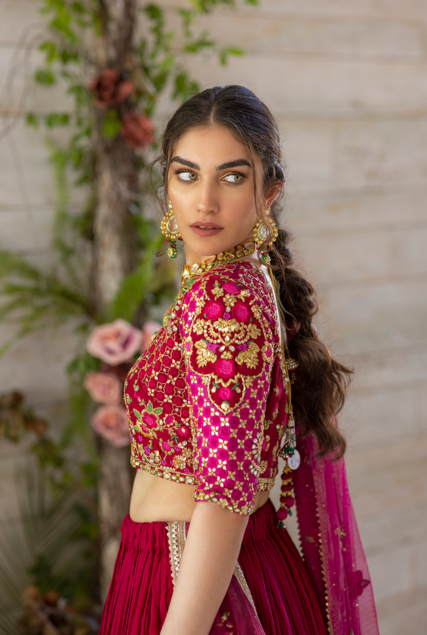 Pakistani Embroidered Lehanga Choli Wedding Dress