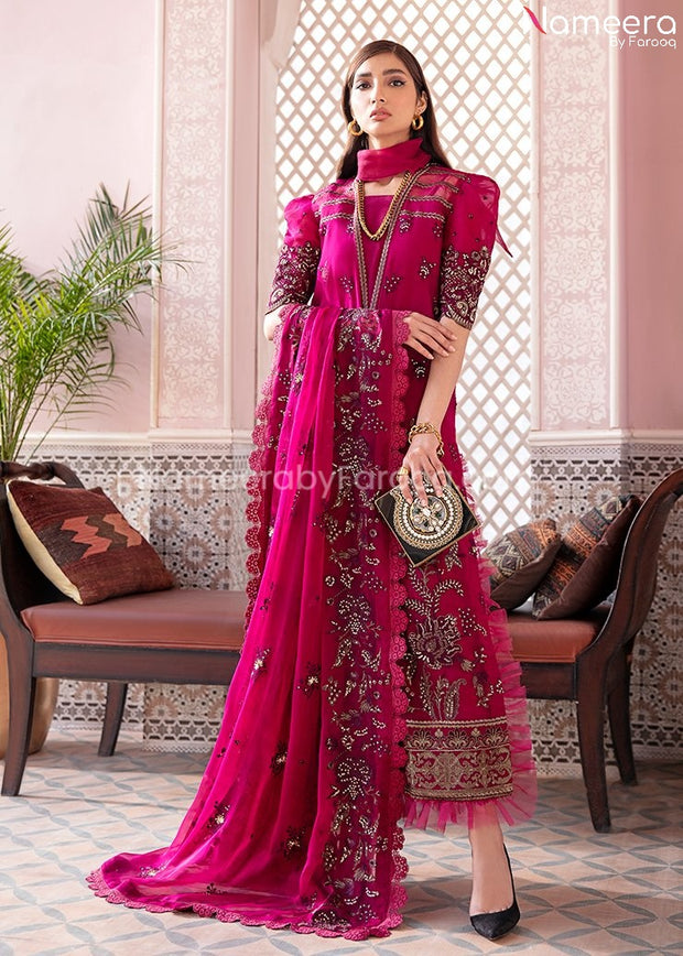Pakistani Embroidered Party Wear Dress for Girls
