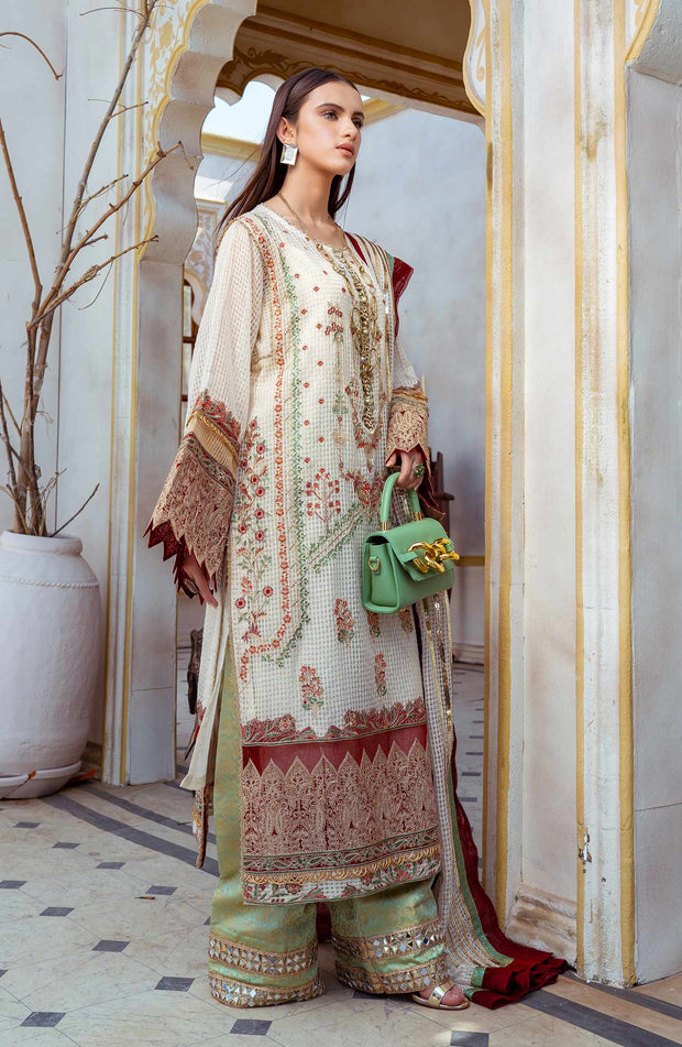Pakistani Embroidered Salwar Kameez and Dupatta Dress
