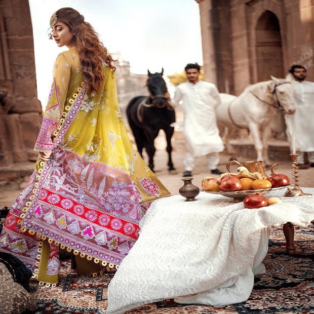 Pakistani Embroidered Salwar Kameez and Dupatta Dress