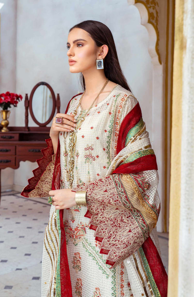 Pakistani Embroidered Salwar Kameez and Dupatta Dress Online