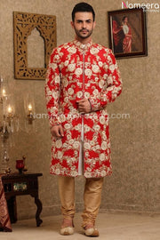 Pakistani Embroidered Sherwani Suit 2021 Online Overall Look