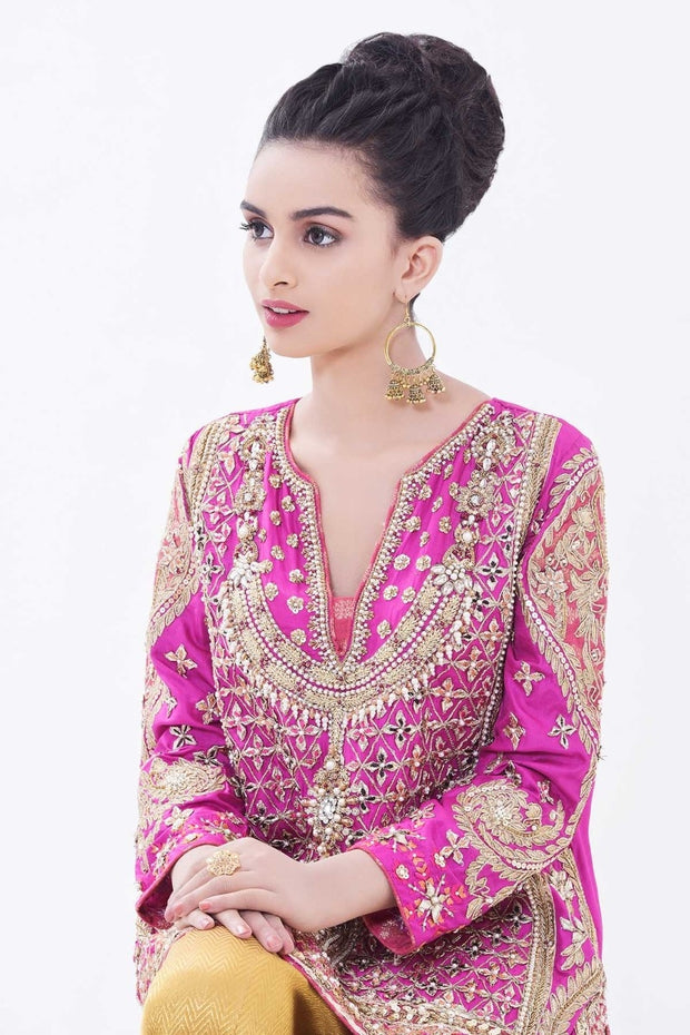 Pakistani Embroidered Wedding Party Outfit  Close Up