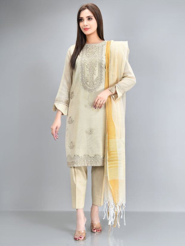 Pakistani Embroidered Zarri Net Suit