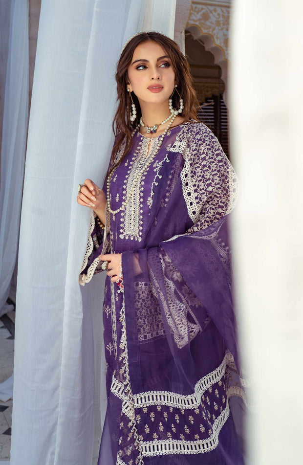 Pakistani Fancy Purple Salwar Kameez  Dupatta Suit
