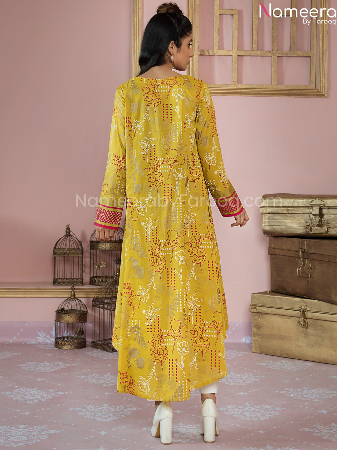 Pakistani Festive Shirt and Trousers for Ladies 2021