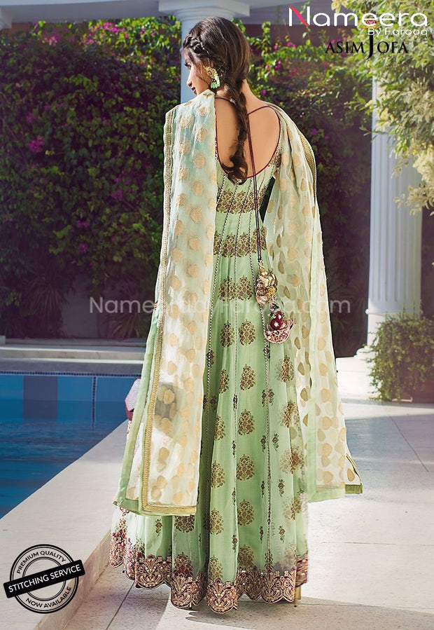 Pakistani Frock Dress for Wedding Party Online Backside Look