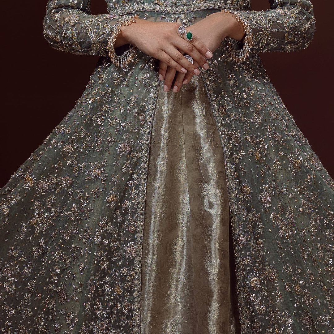 Premium Embellished Pakistani Bridal Gown & Lehenga Set