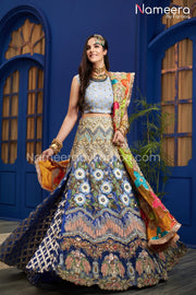 Pakistani Ghagra Choli for Bridal Mehndi Dress