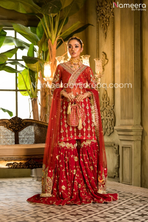 Endearing Pakistani Gharara Online For Wedding Party 