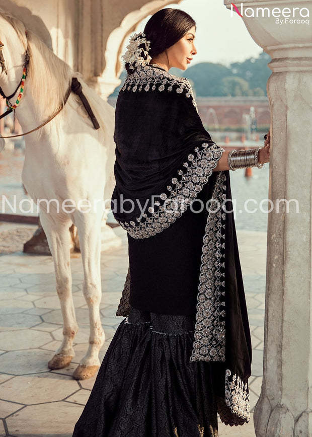 Pakistani Gharara Style Dress for Wedding Party 2021