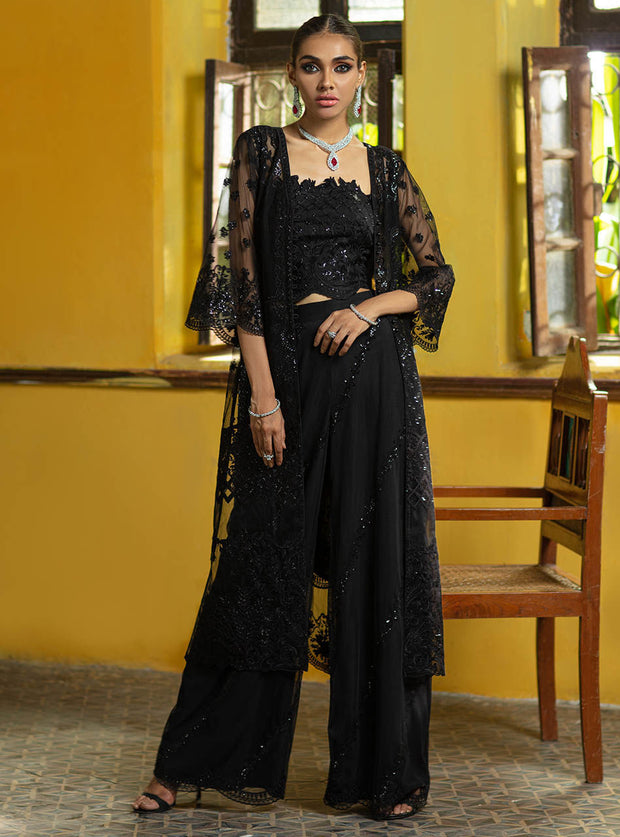 Buy VESFRITA Black Colour Gerogett Dress with Belt Georgette Western Solid  Long Gown (Black) Online at Best Prices in India - JioMart.
