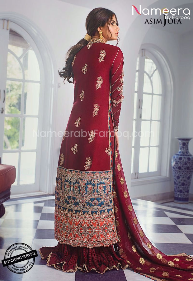 Pakistani Gown Dress for Wedding Party 2021 Backside Look