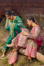 Pakistani Green Salwar Kameez Dresses for Mehndi
