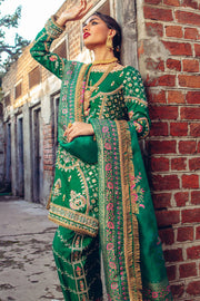Pakistani Green Salwar Kameez Dress for Mehndi Online