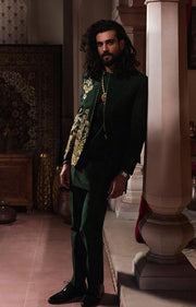 Pakistani Groom Dress in Kurta Trouser Style with PrinceCoat