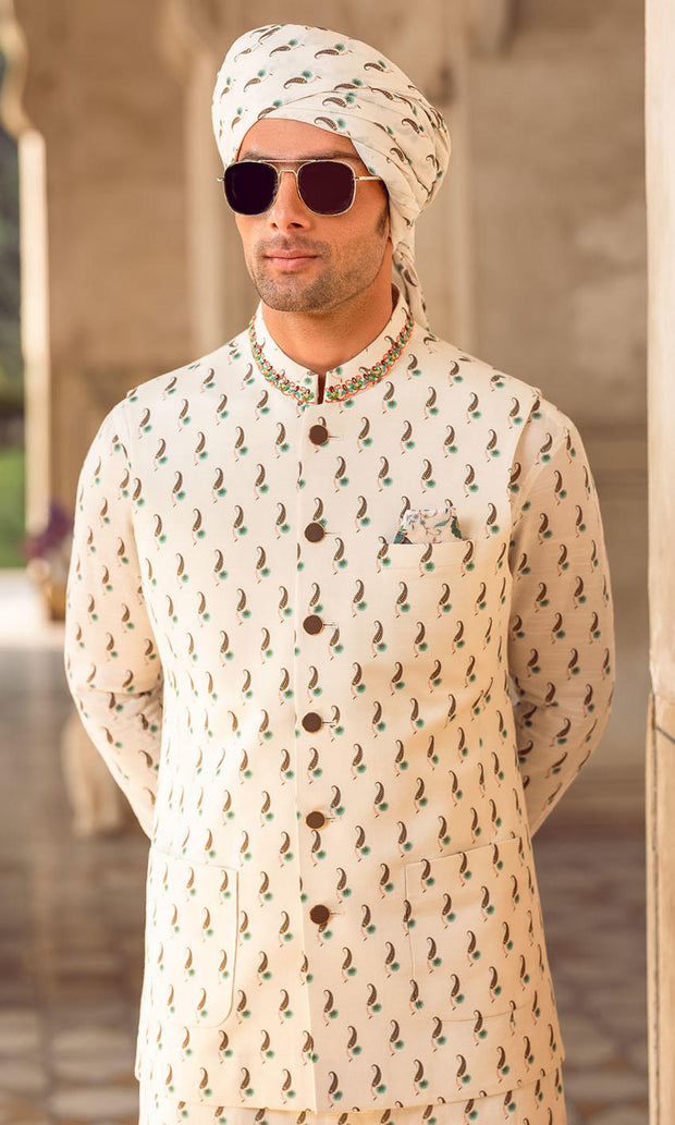Pakistani Groom Dress in Kurta and Waistcoat Style Online