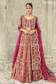Pakistani Jacket Lehenga Choli Dupatta Dress