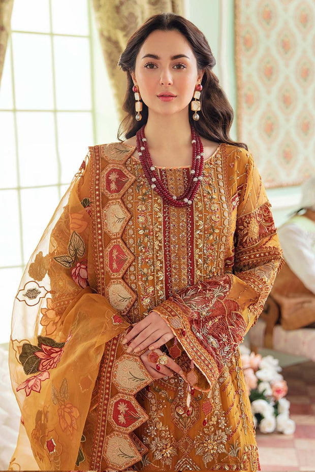 Pakistani Kameez with Palazzo in Orange Shade 2022