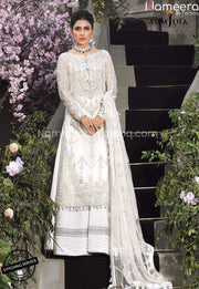 Pakistani Ladies White Party Dress 