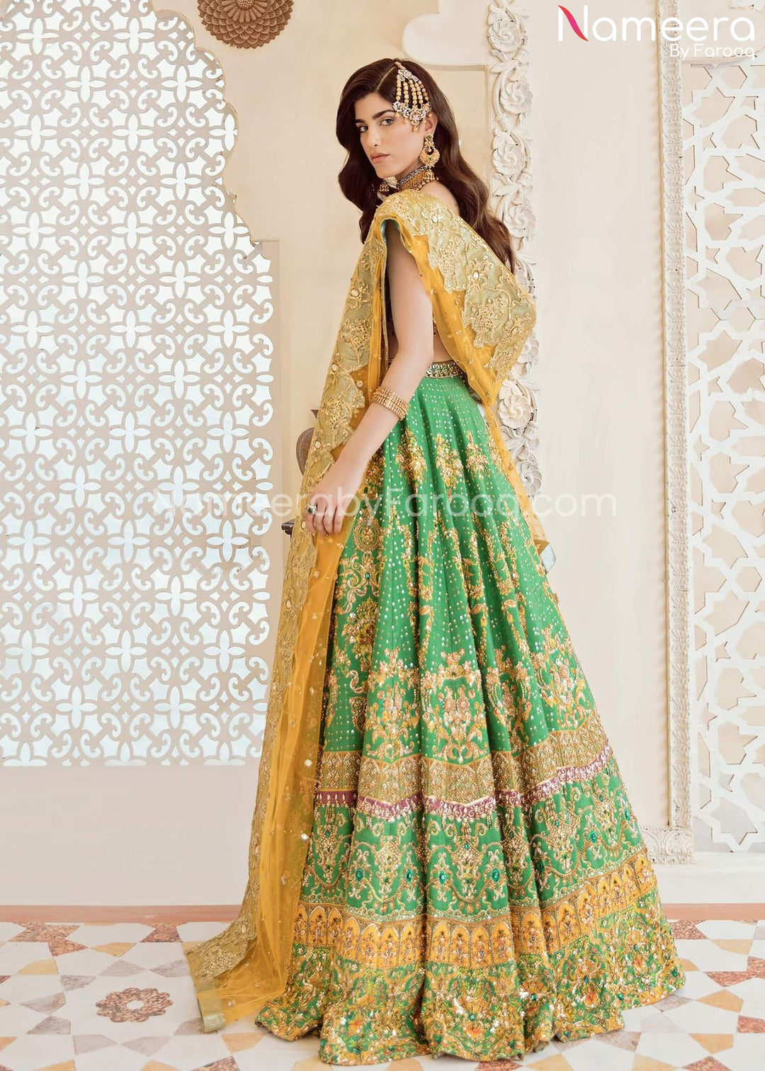 Pakistani Latest Lehenga Dress Online in Yellow 2021