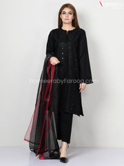 Pakistani Lawn Black Dress Suit 