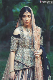﻿Pakistani Lehenga Bridal Dress in Peplum Frock 2022