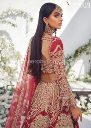 Pakistani Lehenga Bridal with Choli for Wedding Choli Backside Look