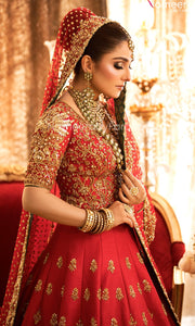 Pakistani Lehenga Online for Bridal Wear in Red  2022