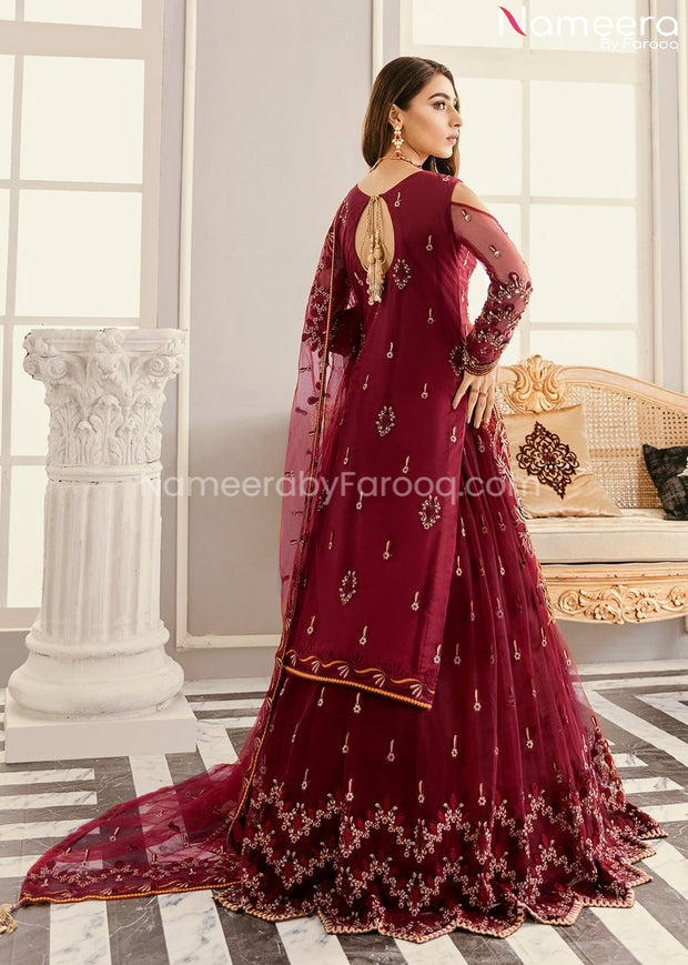 Pakistani Lehenga Online for Wedding Party 2021 Backside Embroidery