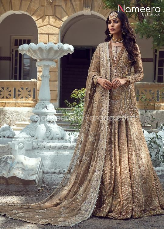 Latest Royal Pakistani Lehenga with Short Kurti for Bride