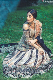 ﻿Pakistani Lehnga Bridal Dress in Peplum Frock  2022