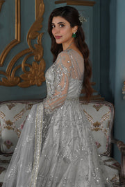 Pakistani Long Gown and Dupatta Dress for Bride Online