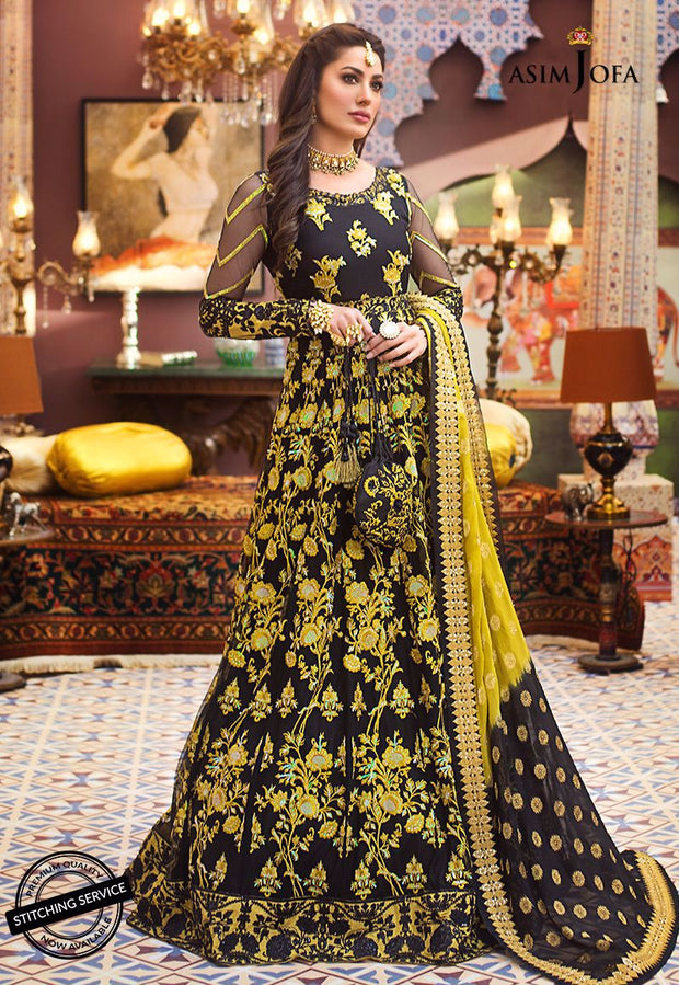 Pakistani Luxury Wedding Party Dress in Black Color Large Pakistani Luxury Wedding Party Dress in Black Color Large