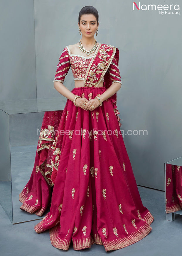 Pakistani Maroon Bridal Dress