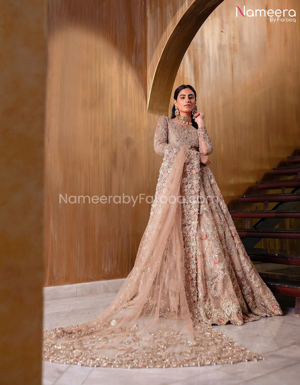  Pakistani Maxi Bridal Dress with Embroidery  Overall Look