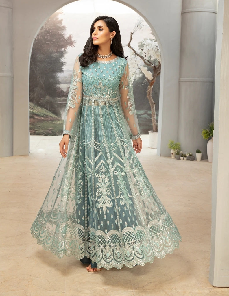 Wedding Wear Multicolor DESIGNER HOOR TEX PAKISTANI LONG GOWN COLLECTION at  Rs 1150 in Surat